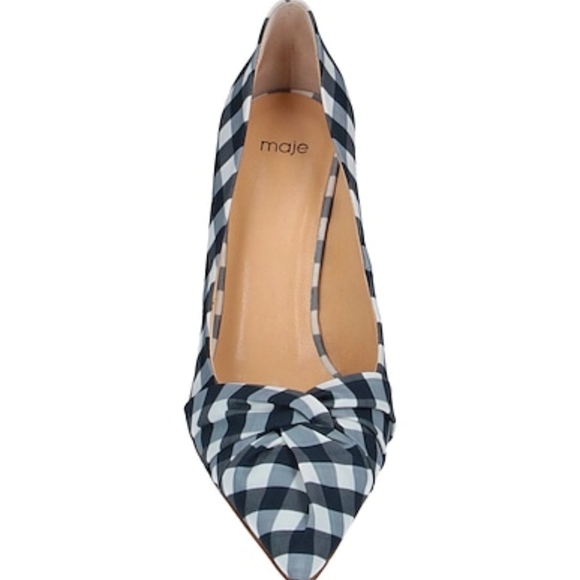 Maje checked twisted pump heels - Picture 2 of 8